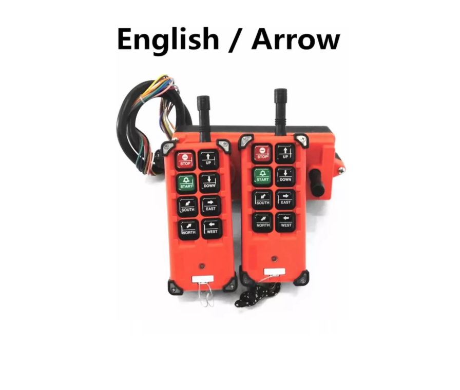 Control Botonera Inalámbrica De Grúa Viajera 12-440v 8 Moviminetos