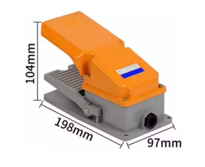 Interruptor De Pedal 15amps Carcasa Aluminio