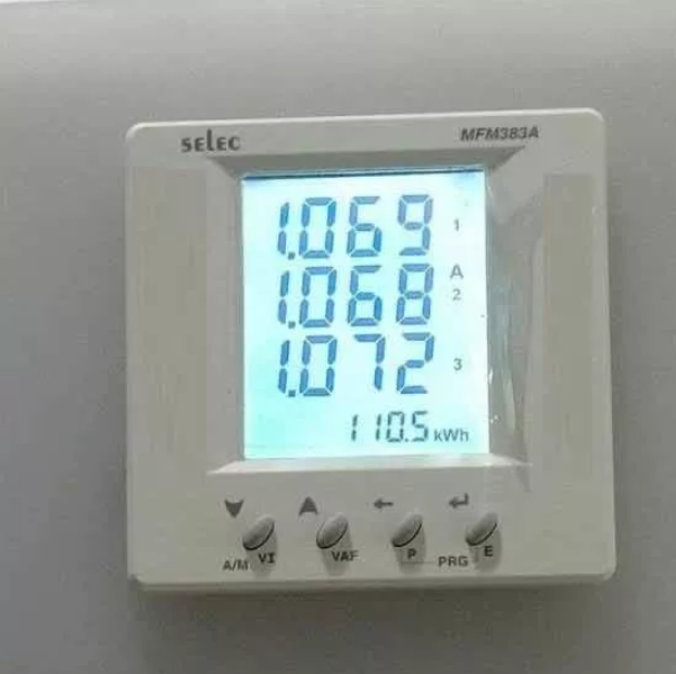 Medidor Multifuncion Select Voltímetro Y Amperímetro 90x90 MFM384A