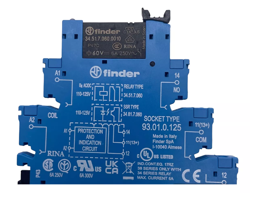 Finder Relevador 110 Vcd/ac tipo Clema 34.51.7.060.0010