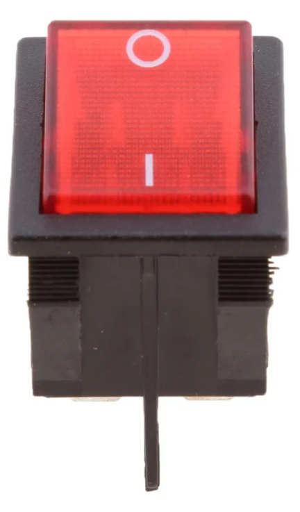 Interruptor Boton De Encendido Y Apagado Iluminado Rojo 4 puntas