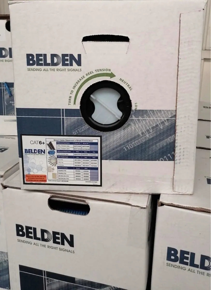 Bobina De Cable Belden Para Alarma 2 X 18 Awg Blindado 305 Mt Rojo