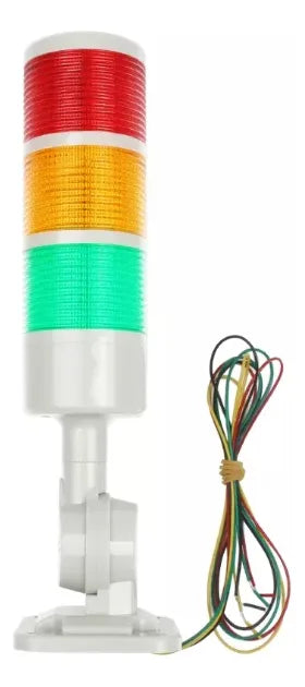 Torreta Led Industrial 3 Colores + Sonido Alarma 110-220 Vca