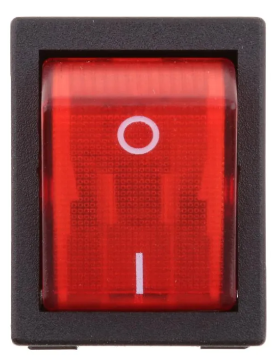 Interruptor Boton De Encendido Y Apagado Iluminado Rojo 4 puntas