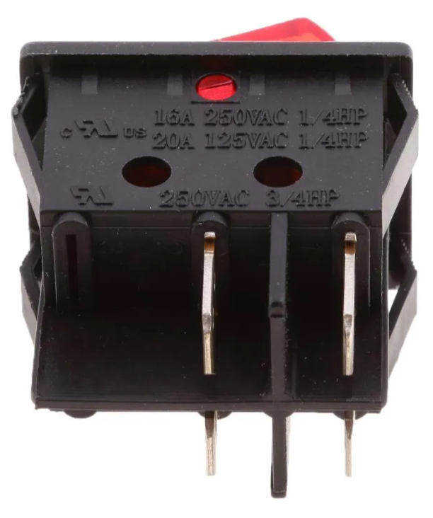 Interruptor Boton De Encendido Y Apagado Iluminado Rojo 4 puntas