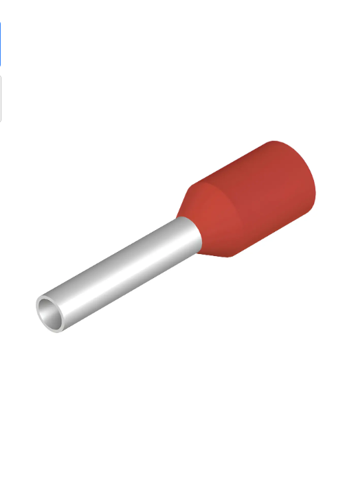 VE1008-TERMINAL FERRUL PARA CABLE  CAL.18 ROJA (100PZ)