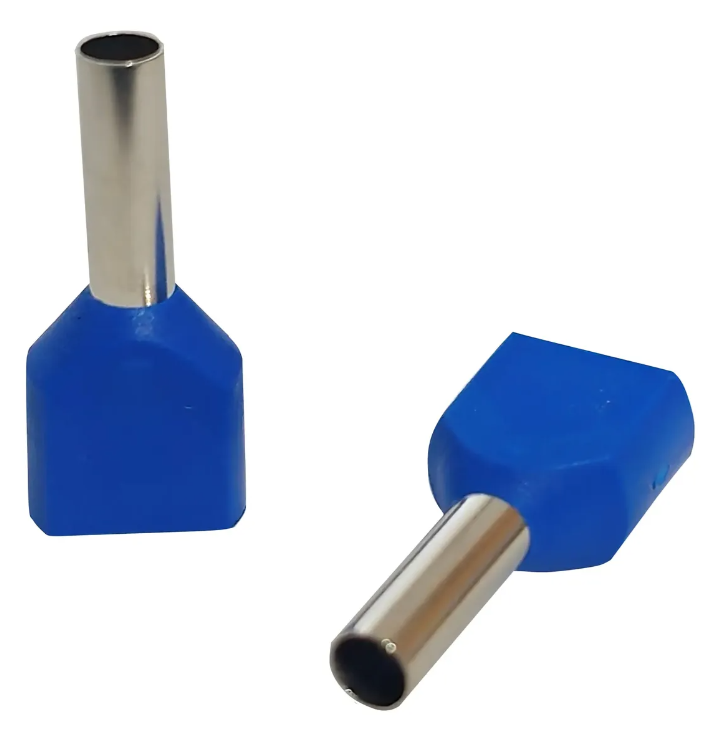 TE2510-TERMINAL FERRUL DOBLE PARA CABLE CAL.14 AZUL (100PZ)