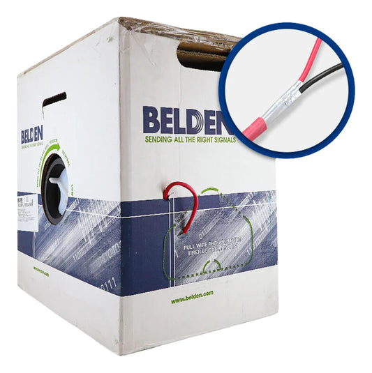 Belden Cable Contra incendio 2x16awg Blindado Rojo 5220fl 0021000 CMR RISER-FPLR 100% Cobre