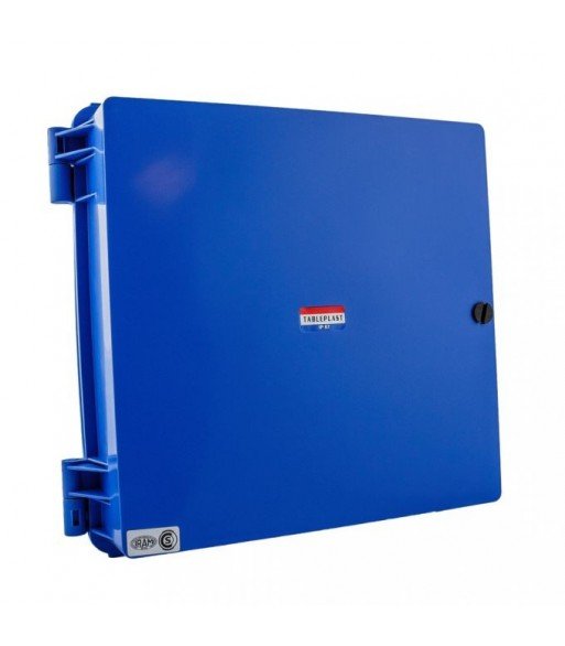 GABINETE POLIPROPILENO AZUL CON CHASIS 208X285X166MM IP67 IK10